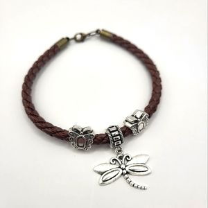 🍍 Leather DragonFly Bracelet